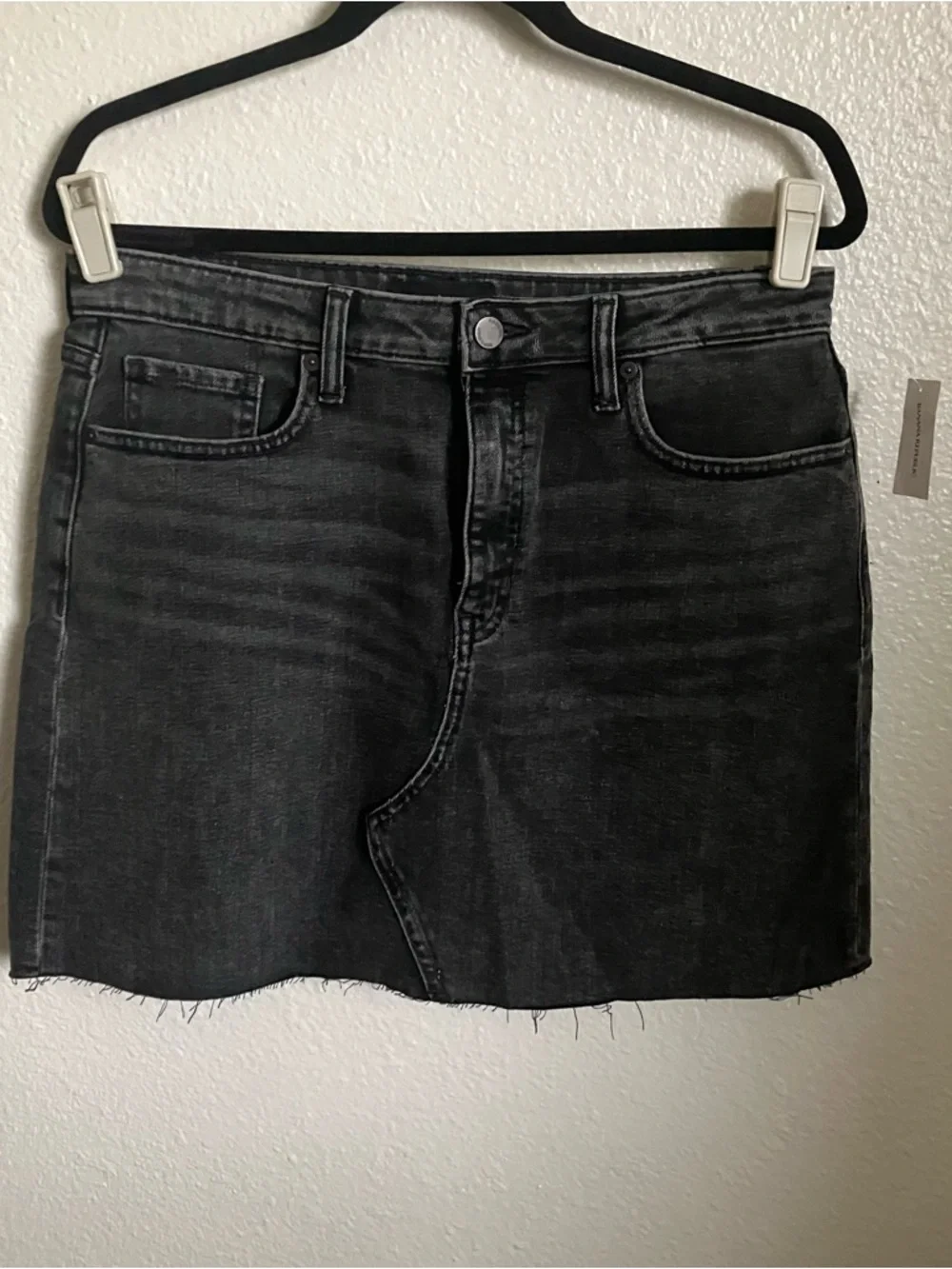 Banana Republic Charcoal Black Denim Mini Skirt NWTs - Picture 1 of 3
